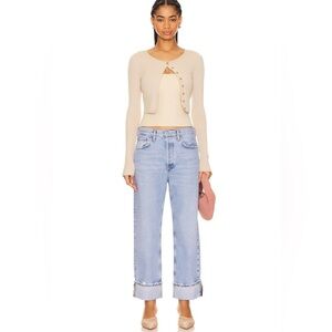 AGOLDE Fran Low Slung Easy Straight Leg Jeans in Force Women’s 31 A9157B-1206